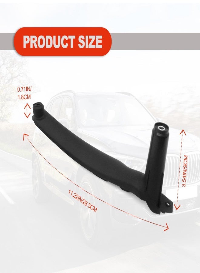 RBOKO غطاء مقبض سحب لوحة الباب الداخلي الأيسر من RBOKO متوافق مع BMW E70 X5 2008-2013 و BMW E71/E72 X6 2008-2014، رقم القطعة: 51416969401 (أسود) - Image 2